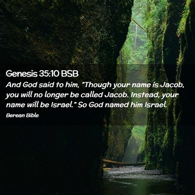 Picture 02 - Genesis 35:10 BSB - And God said to him, “Though your name is - Bible Verse Picture