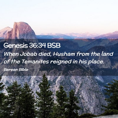 Picture 02 - Genesis 36:34 BSB - When Jobab died, Husham from the land of the - Bible Verse Picture