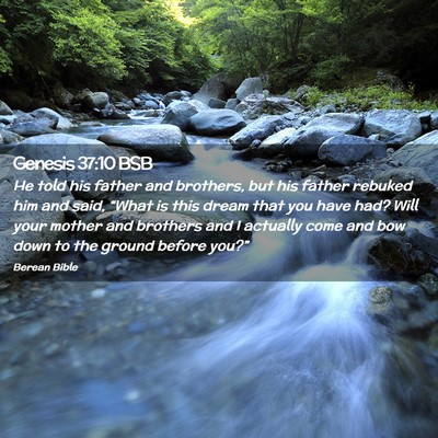 Picture 02 - Genesis 37:10 BSB - He told his father and brothers, but his father - Bible Verse Picture
