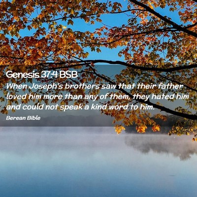 Picture 02 - Genesis 37:4 BSB - When Joseph’s brothers saw that their father - Bible Verse Picture