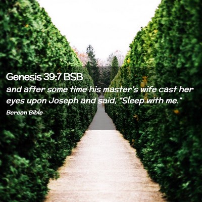 Picture 02 - Genesis 39:7 BSB - and after some time his master’s wife cast her - Bible Verse Picture