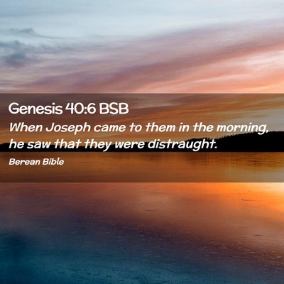 Picture 02 - Genesis 40:6 BSB - When Joseph came to them in the morning, he saw - Bible Verse Picture