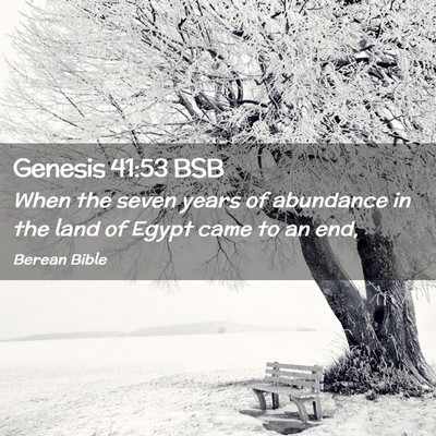 Picture 02 - Genesis 41:53 BSB - When the seven years of abundance in the land of - Bible Verse Picture