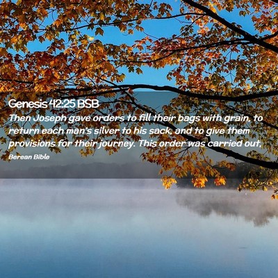 Picture 02 - Genesis 42:25 BSB - Then Joseph gave orders to fill their bags with - Bible Verse Picture