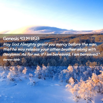 Picture 02 - Genesis 43:14 BSB - May God Almighty grant you mercy before the man, - Bible Verse Picture