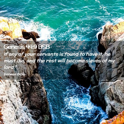 Picture 02 - Genesis 44:9 BSB - If any of your servants is found to have it, he - Bible Verse Picture