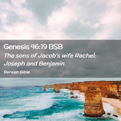 Picture 02 - Genesis 46:19 BSB - The sons of Jacob’s wife Rachel: Joseph and - Bible Verse Picture