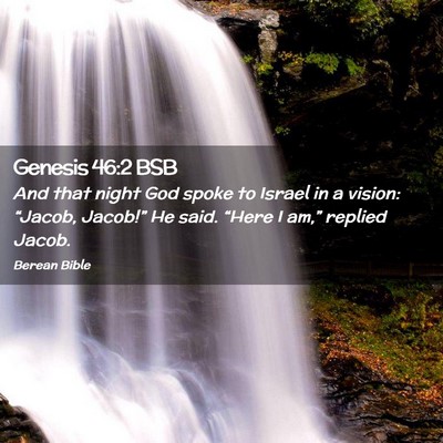 Picture 02 - Genesis 46:2 BSB - And that night God spoke to Israel in a vision: - Bible Verse Picture