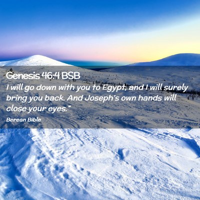 Picture 02 - Genesis 46:4 BSB - I will go down with you to Egypt, and I will - Bible Verse Picture