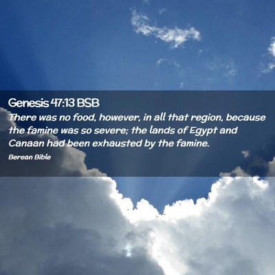 Picture 02 - Genesis 47:13 BSB - There was no food, however, in all that region, - Bible Verse Picture