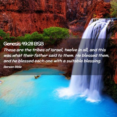 Picture 02 - Genesis 49:28 BSB - These are the tribes of Israel, twelve in all, - Bible Verse Picture