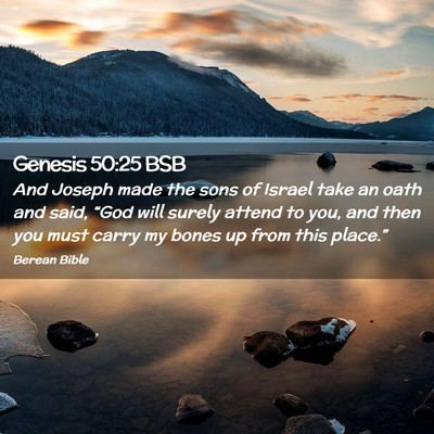 Picture 02 - Genesis 50:25 BSB - And Joseph made the sons of Israel take an oath - Bible Verse Picture