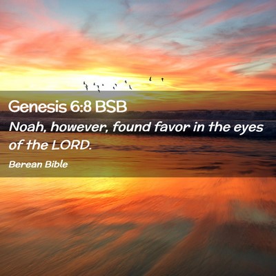 Picture 02 - Genesis 6:8 BSB - Noah, however, found favor in the eyes of the - Bible Verse Picture