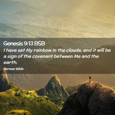 Picture 02 - Genesis 9:13 BSB - I have set My rainbow in the clouds, and it will - Bible Verse Picture