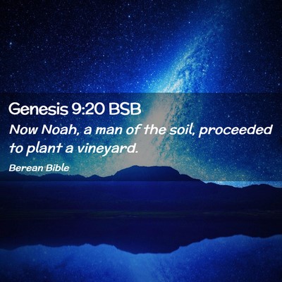 Picture 02 - Genesis 9:20 BSB - Now Noah, a man of the soil, proceeded to plant a - Bible Verse Picture
