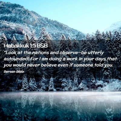 Picture 02 - Habakkuk 1:5 BSB - “Look at the nations and observe—be utterly - Bible Verse Picture