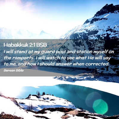 Picture 02 - Habakkuk 2:1 BSB - I will stand at my guard post and station myself - Bible Verse Picture