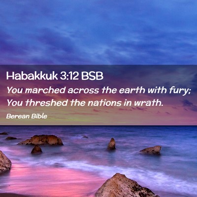 Picture 02 - Habakkuk 3:12 BSB - You marched across the earth with fury; You - Bible Verse Picture