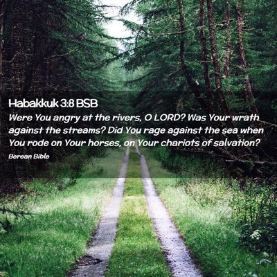 Picture 02 - Habakkuk 3:8 BSB - Were You angry at the rivers, O LORD? Was Your - Bible Verse Picture