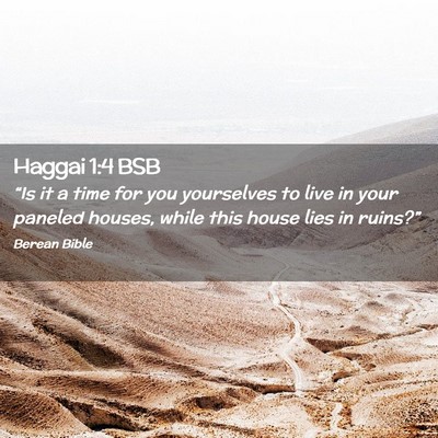 Picture 02 - Haggai 1:4 BSB - “Is it a time for you yourselves to live in - Bible Verse Picture
