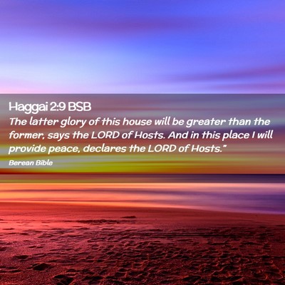 Picture 02 - Haggai 2:9 BSB - The latter glory of this house will be greater - Bible Verse Picture