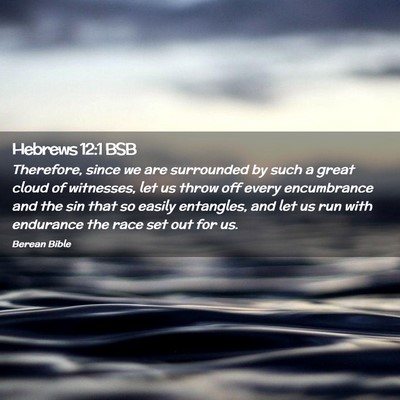 Picture 02 - Hebrews 12:1 BSB - Therefore, since we are surrounded by such a - Bible Verse Picture