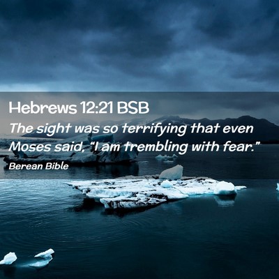 Picture 02 - Hebrews 12:21 BSB - The sight was so terrifying that even Moses said, - Bible Verse Picture