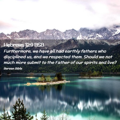 Picture 02 - Hebrews 12:9 BSB - Furthermore, we have all had earthly fathers who - Bible Verse Picture
