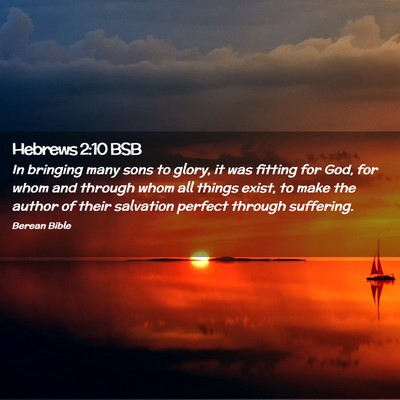 Picture 02 - Hebrews 2:10 BSB - In bringing many sons to glory, it was fitting - Bible Verse Picture