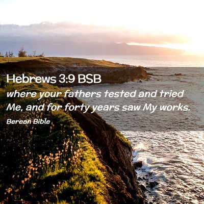 Picture 02 - Hebrews 3:9 BSB - where your fathers tested and tried Me, and for - Bible Verse Picture