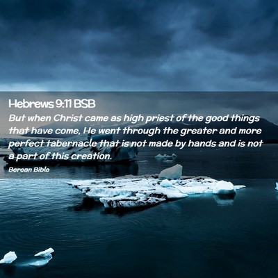 Picture 02 - Hebrews 9:11 BSB - But when Christ came as high priest of the good - Bible Verse Picture