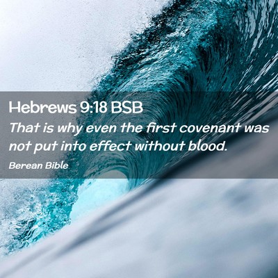 Picture 02 - Hebrews 9:18 BSB - That is why even the first covenant was not put - Bible Verse Picture