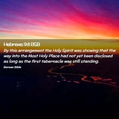 Picture 02 - Hebrews 9:8 BSB - By this arrangement the Holy Spirit was showing - Bible Verse Picture