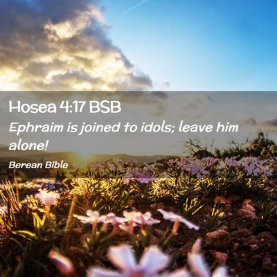 Picture 02 - Hosea 4:17 BSB - Ephraim is joined to idols; leave him - Bible Verse Picture