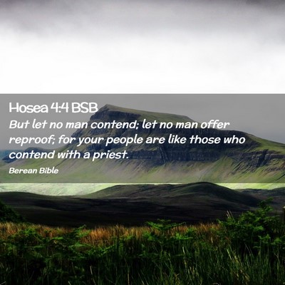 Picture 02 - Hosea 4:4 BSB - But let no man contend; let no man offer reproof; - Bible Verse Picture