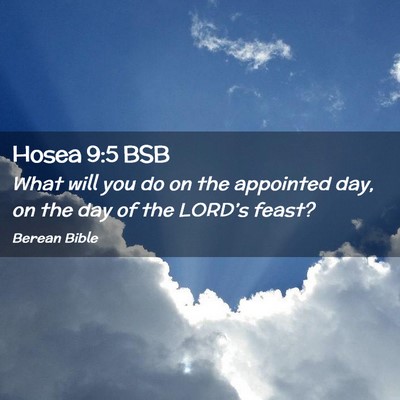 Picture 02 - Hosea 9:5 BSB - What will you do on the appointed day, on the day - Bible Verse Picture
