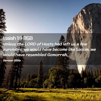 Picture 02 - Isaiah 1:9 BSB - Unless the LORD of Hosts had left us a few - Bible Verse Picture