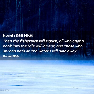 Picture 02 - Isaiah 19:8 BSB - Then the fishermen will mourn, all who cast a - Bible Verse Picture