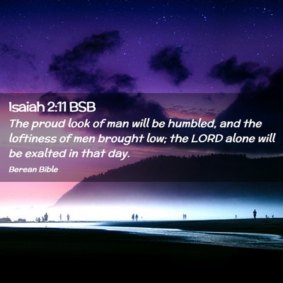 Picture 02 - Isaiah 2:11 BSB - The proud look of man will be humbled, and the - Bible Verse Picture