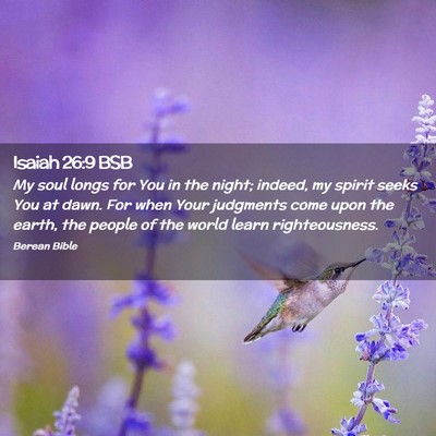 Picture 02 - Isaiah 26:9 BSB - My soul longs for You in the night; indeed, my - Bible Verse Picture