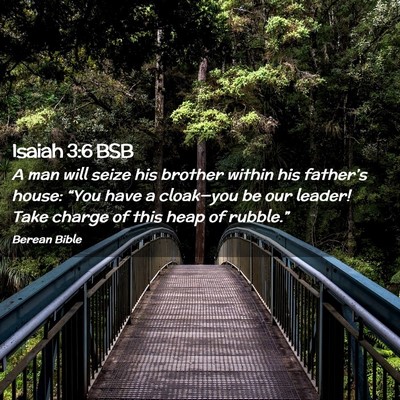 Picture 02 - Isaiah 3:6 BSB - A man will seize his brother within his - Bible Verse Picture