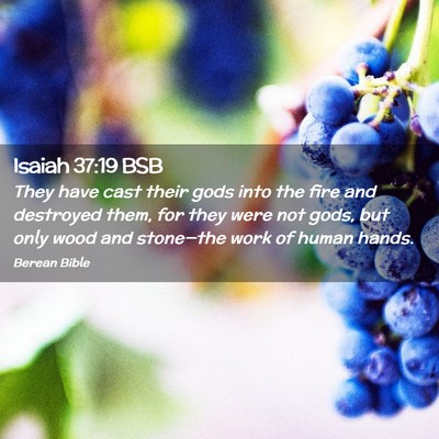 Picture 02 - Isaiah 37:19 BSB - They have cast their gods into the fire and - Bible Verse Picture