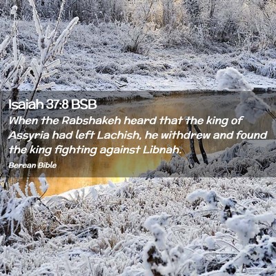 Picture 02 - Isaiah 37:8 BSB - When the Rabshakeh heard that the king of Assyria - Bible Verse Picture