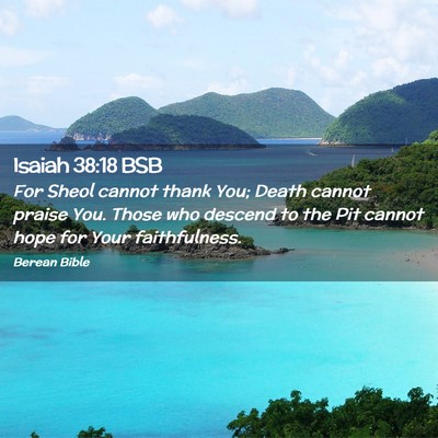 Picture 02 - Isaiah 38:18 BSB - For Sheol cannot thank You; Death cannot praise - Bible Verse Picture