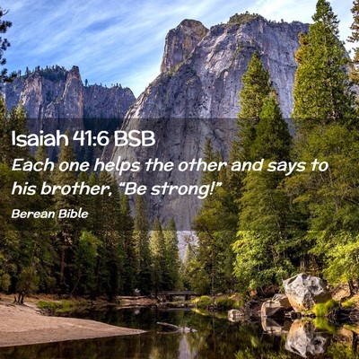 Picture 02 - Isaiah 41:6 BSB - Each one helps the other and says to his brother, - Bible Verse Picture