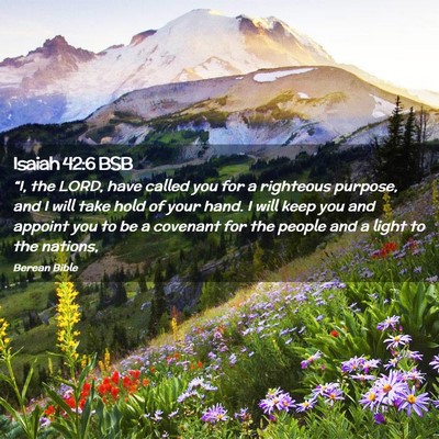Picture 02 - Isaiah 42:6 BSB - “I, the LORD, have called you for a righteous - Bible Verse Picture
