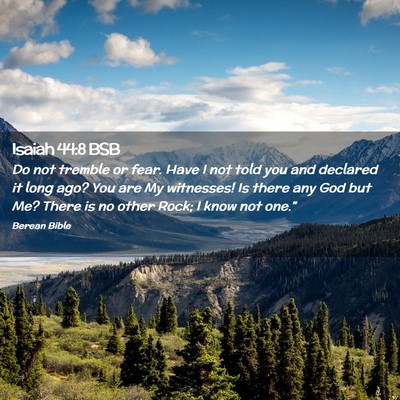 Picture 02 - Isaiah 44:8 BSB - Do not tremble or fear. Have I not told you and - Bible Verse Picture