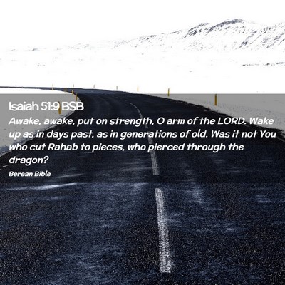 Picture 02 - Isaiah 51:9 BSB - Awake, awake, put on strength, O arm of the LORD. - Bible Verse Picture