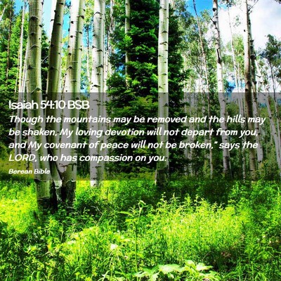 Picture 02 - Isaiah 54:10 BSB - Though the mountains may be removed and the hills - Bible Verse Picture