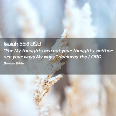 Picture 02 - Isaiah 55:8 BSB - “For My thoughts are not your thoughts, neither - Bible Verse Picture